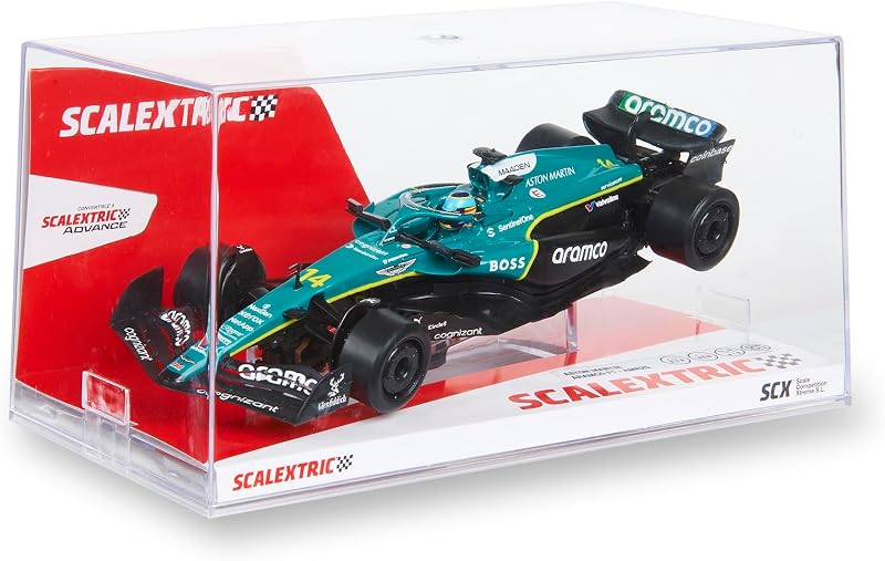- Vehículo de Carreras Original - Coche Slot - Escala 1:32 (Aston Martin Formula 1 - Alonso '25)