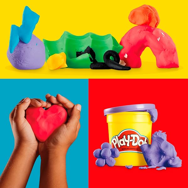 PLAY-DOH BULK PACK OF 48 CANS, 6 SETS OF 8 MODELING COMPOUND COLORS, 3OZ, BACK TO SCHOOL GIFTS & PRIZES FOR STUDENTS & CLASSROOM, PRESCHOOL TOYS FOR KIDS, AGES 2+ (AMAZON EXCLUSIVE)