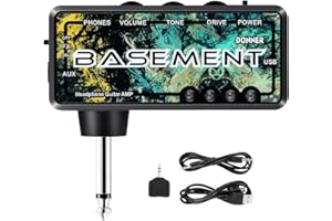 Donner Bass Guitar Headphone Amp Basement USB Rechargeable Mini Portable Bass Headphone Amplifier for Bass Guitar