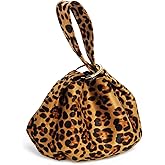 Women Clutch Velvet Top Handle Bag Wristlet Small Tote Purse