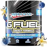 G Fuel Megaman Energy Drink Powder, Pre Workout Caffeine Mix for Gaming, Sugar Free Focus Amino, Vitamin + Antioxidants, 9.9oz (Blue Slushee, 40 Servings)