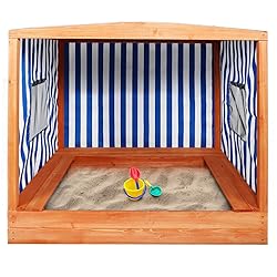 Kids Large Wooden Sandbox with Cover for
