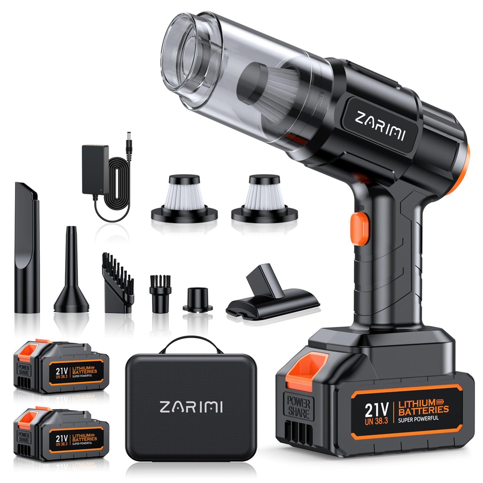Photo 1 of Car Vacuum Portable Cordless, 40,000Pa High Power Dust Buster, 6-in-1 Handheld Vacuum Cleaners for Home, Car, Pet Hair, Keyboard, Black