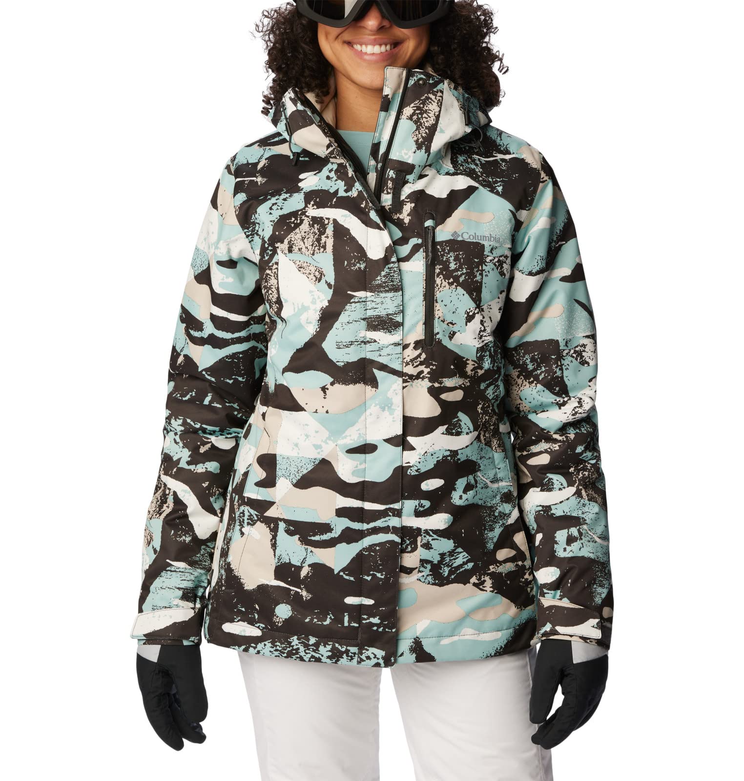 Columbia Mens Whirlibird Iv 3-in-1 Interchange Ski Jacket Compass Blue Lookup Print 1866751 492