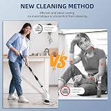 Aken Electric Spin Scrubber Cordless 8 Brush Heads Extension Handle 2 Speeds view 6