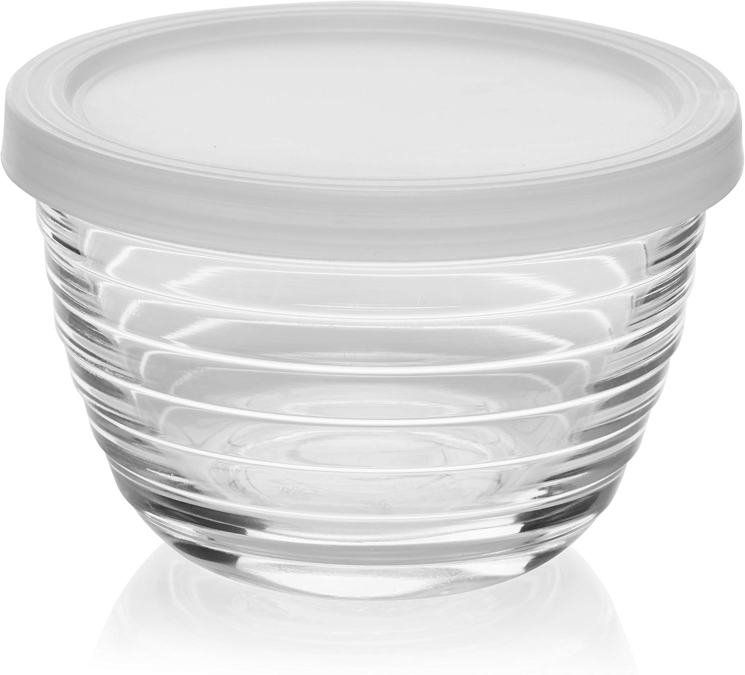 Libbey Small Glass Bowls with Lids, 6.25 ounce, Set of 8, Clear, 3.45-inch -: Kitchen & Dining