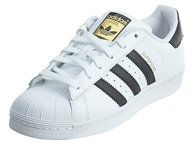adidas Damen Superstar Leder Sneaker, Weiß - weiß/schwarz - Größe: 9 B(M) US'