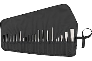 TEKTON Punch and Chisel Set with Pouch, 20-Piece (Center, Solid, Pin, Chisel) | PNC99101 | Made in USA
