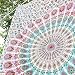 Bless International Indian Hippie Bohemian Psychedelic Peacock Mandala Wall Hanging Bedding Tapestry (Floral Gold, Twin(54x72Inches)(140x185cms))