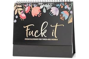 Fuck It Calendar 2026,Desk Calendar For Tired-Ass Women,2026 Desk Calendar Month to View Planner for Family School Office (De