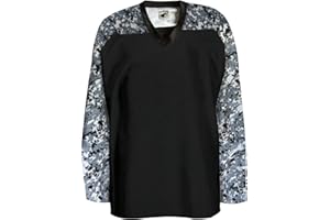 PEAR SOX Pearsox Mesh Polyester Hockey Jersey for Men's - Ice Hockey Athletic Plain Sports Jersey with Pullover Closure, Long Sleeves