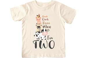 Songbird Celebrations 2nd Birthday Boy Shirt – Oink Baa Moo I'm Two Baby Boy Birthday Outfit – Cake Smash Second Birthday