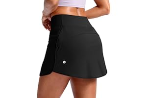 SANTINY Skorts for Women with Pockets High Waisted Golf Skirts with Shorts A Line Athletic Tennis Skirt for Casual Pickleball