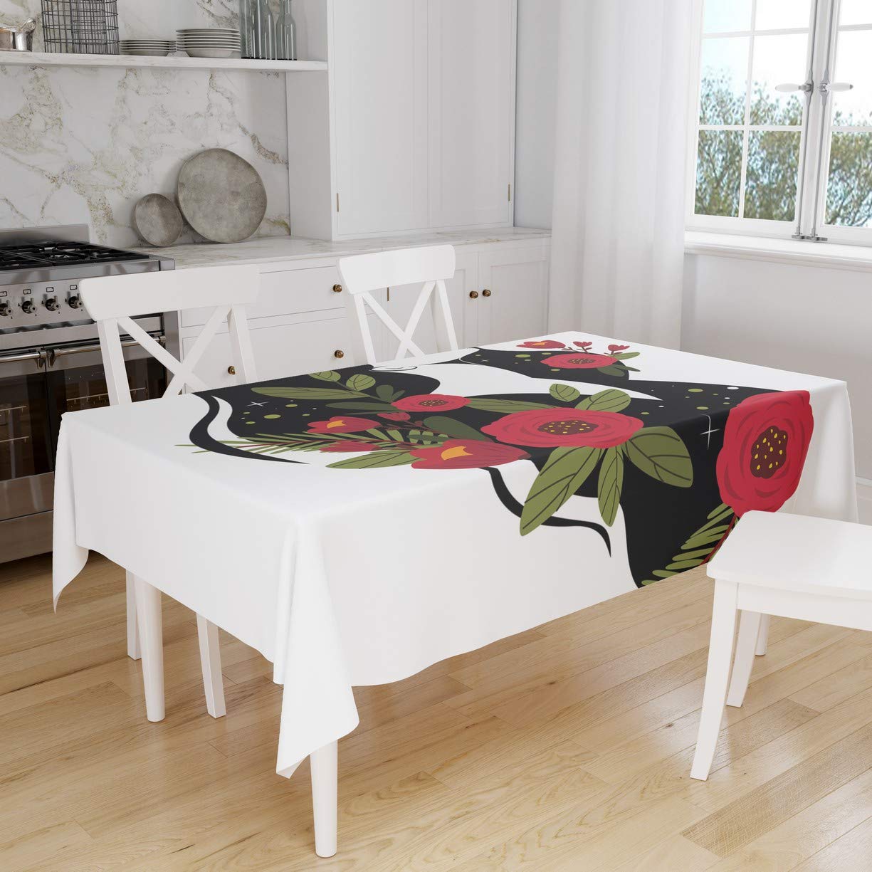 Bonamaison Kitchen Decoration, Tablecloth, 140cm x 160cm - Designed and Manufactured in Turkey