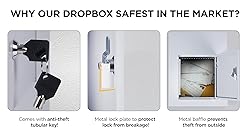flybold Drop Slot Safes Key Drop Box Mail Slots for
