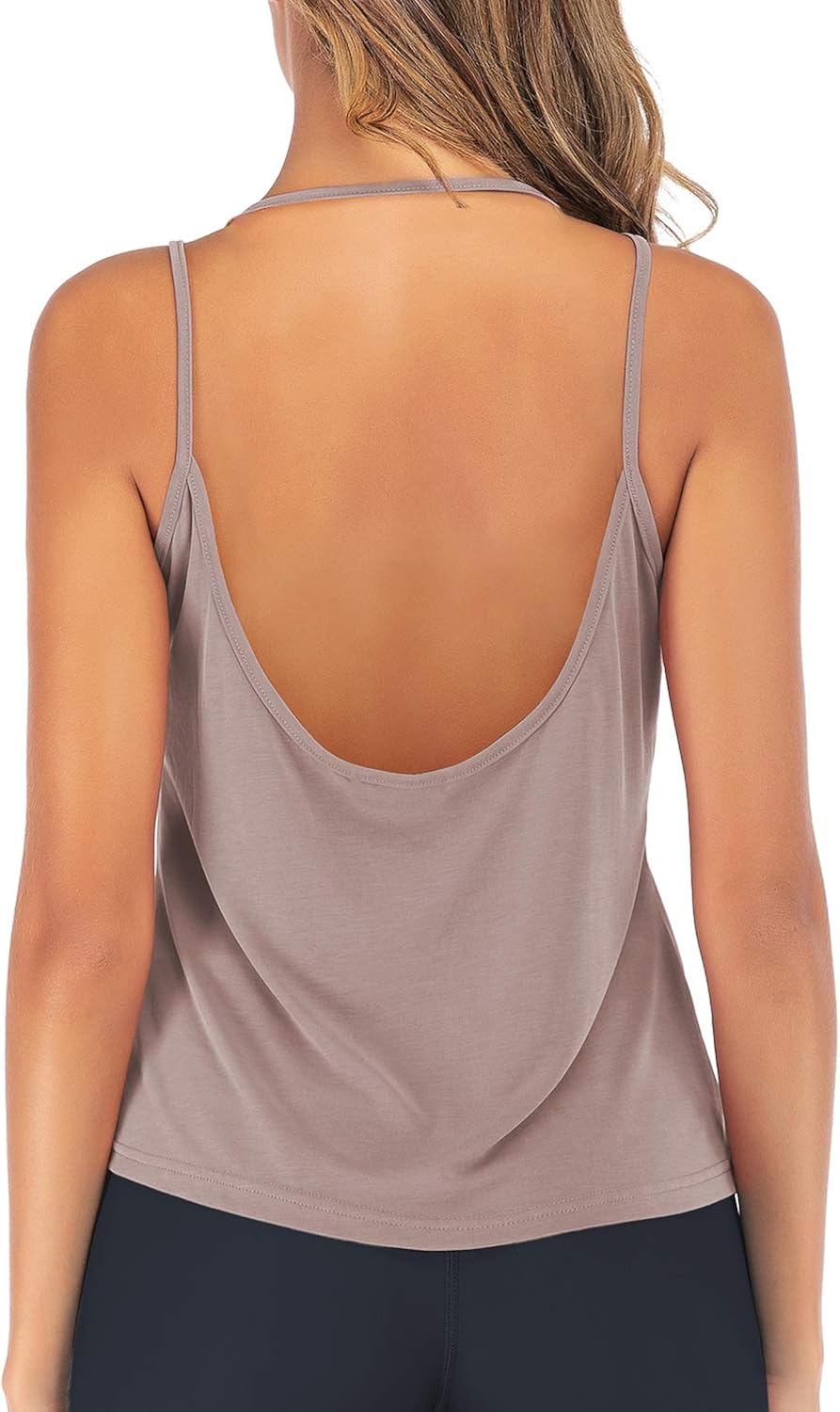 DIBAOLONG Womens Summer Workout Tops Sexy Open Back Backless Yoga Shirts Activewear Workout Clothes Running Sports Tank Tops: Clothing