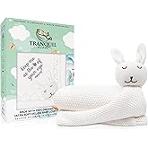 TRANQUIL KIDDO Christian Baby Blanket with Organic Lovey, Newborn Blankets for Boys & Girls with Bible Verse, Super Soft Knit Cotton, Gender Neutral, Christian Baby Gifts, Creme White