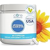 Core Med Science Liposomal Quercetin Supplement, 200mg - Physician Formulated Supports Histamine Balance, Immune Support & Antioxidant Defense - High Absorption Bioavailable Capsules, Made in USA