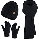 Miorpex Womens Beanie Hat Scarf Gloves Set Gifts for Women Men