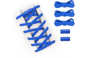 YELARXI No Tie Shoelaces Tieless Elastic Shoe Laces Replacement with 2 Metal Locks Buckles Fit for Sneakers Canvas Shoes