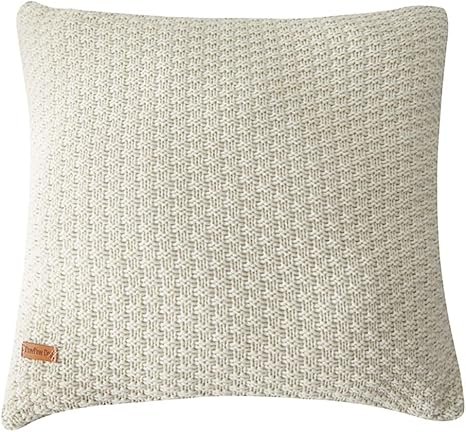 Amazon Com Mocofo Pom Poms Fringe Pillowcases Knit Wool Pillow Sham Fringe Rolls Meaning Fringe Cotton Throw Pillow Covers 18x18inch 45x45cm Off White Home Kitchen