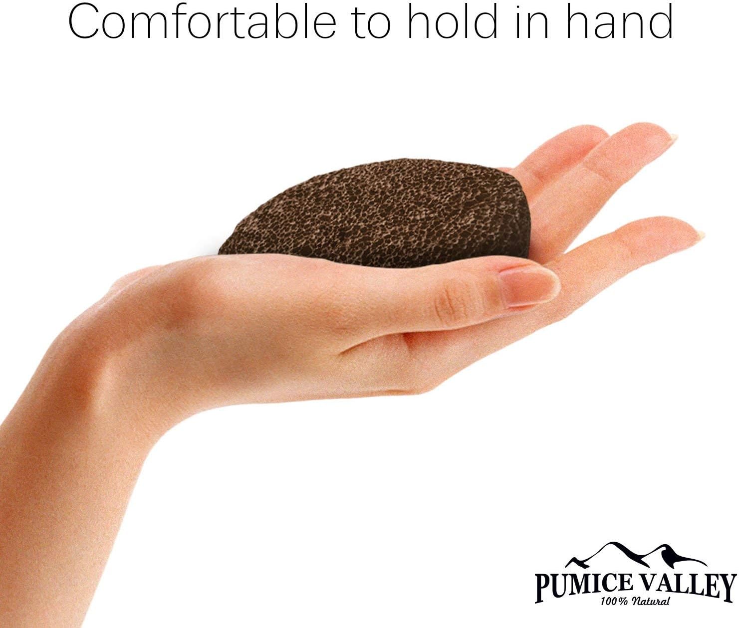 Pumice Stone for Feet - Natural Lava Foot Stone with New Eco-Friendly Holder - Callus Warts Corn Removal - Pedicure Exfoliator for Dry Dead Skin, Heels, Elbows, Hands - Healthy Foot Care Scrubber: Health & Personal Care