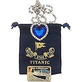 Titanic Heart of the Ocean Necklace Gift Set and Titanic Gold Bar