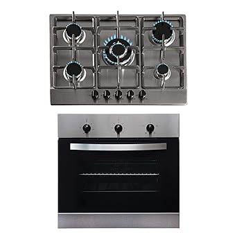 Sia 60cm Stainless Steel Single Electric True Fan Oven And 70cm 5