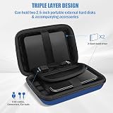 ProCase External Hard Drive Case 2.5 inch Navy Holds 2 Drives view 4