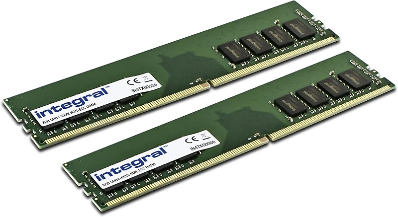 Integral 16GB RAM Kit 2x8GB DDR4 2400MHz Desktop PC Memory Upgrade