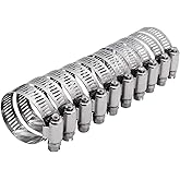 ROADFORMER 2" Worm Gear Hose Clamp - SAE 32 Size, Full Stainless Steel with 1/2" Band Width, Working Range 40mm - 64mmHose Cl