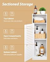 aimu Waterproof Bathroom Cabinet 80x20x24cm Floor Standing Storage Unit view 7