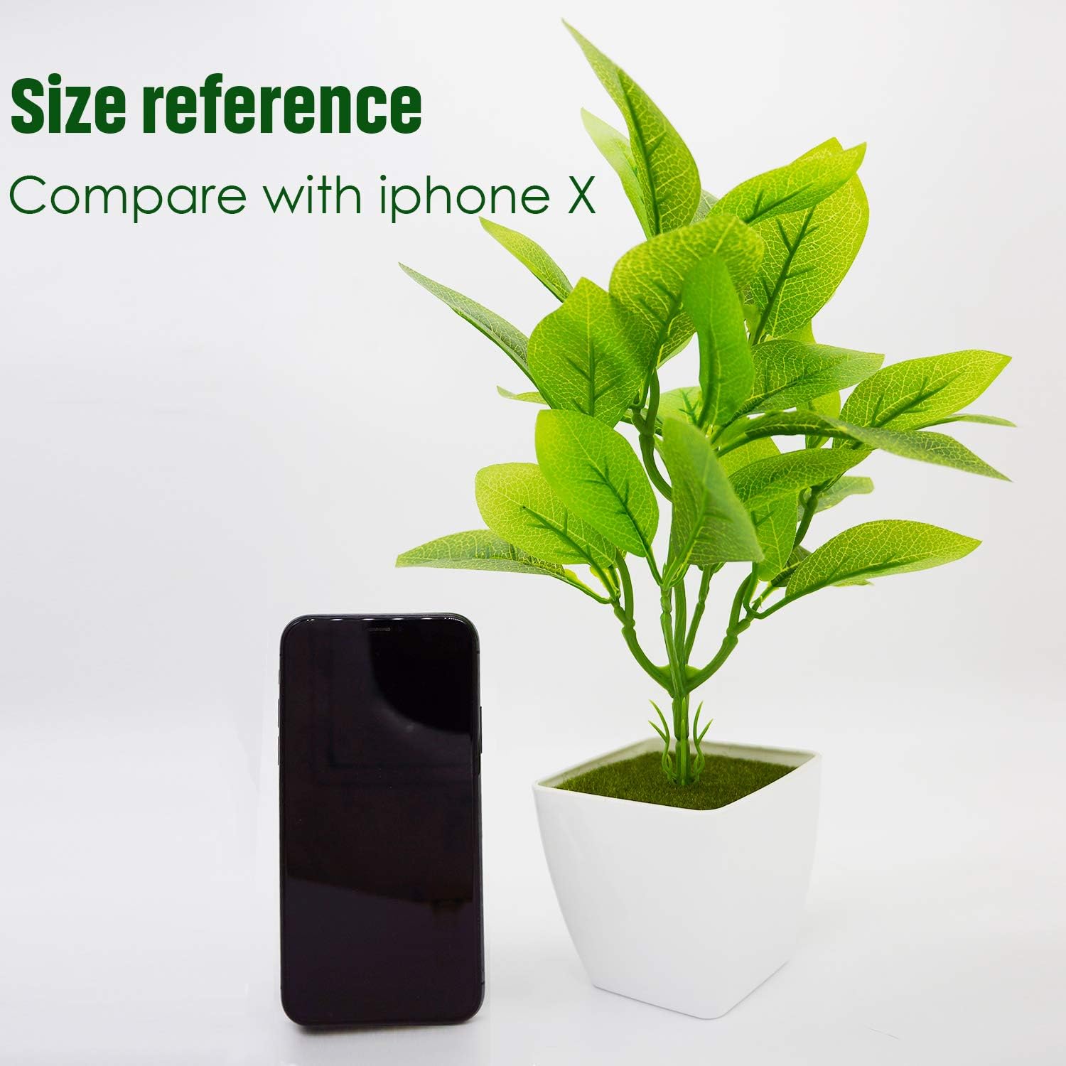 YOLETO Fake Plants in Pots for Home Decor, 2Pack Faux Plants Artificial Greenery Plants for House, Bathroom Decorations (Magnolia Denudata Leave+Palm Monstera Leave): Furniture & Decor