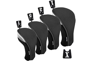 Andux Golf Driver Wood Head Covers 460cc Driver Pack of 4