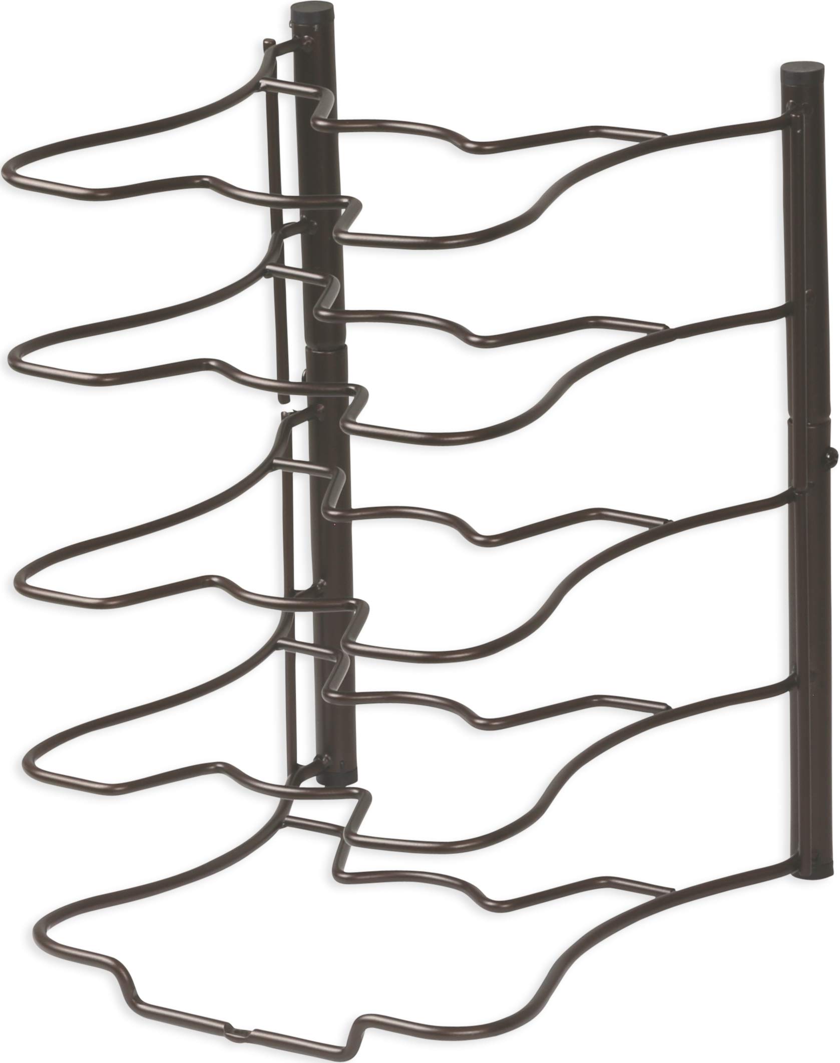 SimpleHouseware 4 Compartments Pan Organiser Rack, Bronze