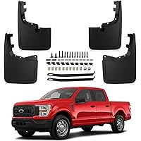 PSLER Fit for F-150 F150 2021 2022 2023 2024 (Without Fender Flares) Mud Flaps Set of 4PCS Mud Guard Kit Splash Guards Mudgua