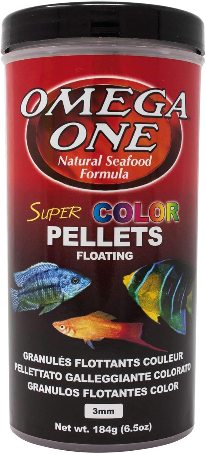 Omega One Super Color Floating Pellets, 3mm Pellets, 6.5 oz