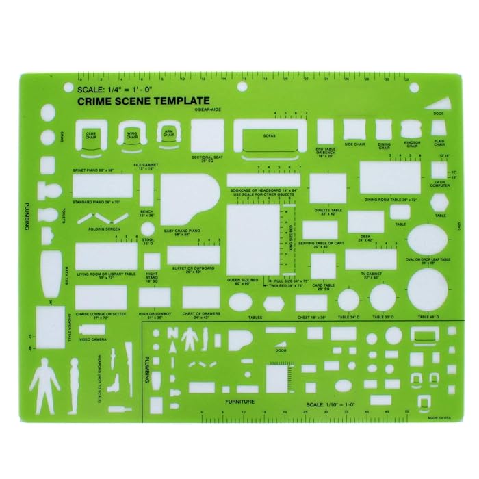 Buy ASR Federal Police Crime Scene Forensic Scale Drawing Legend