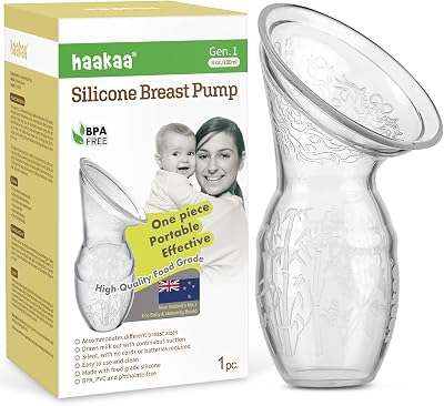haakaa Silicone Breast Pump Portable Adjustable Suction 4oz 100ml
