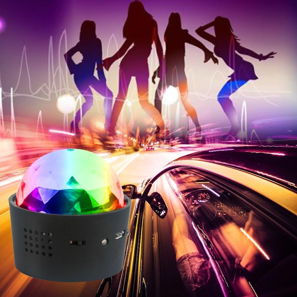Mini Disco Light, Miuko Sound Activated Multicolor Battery Operated
