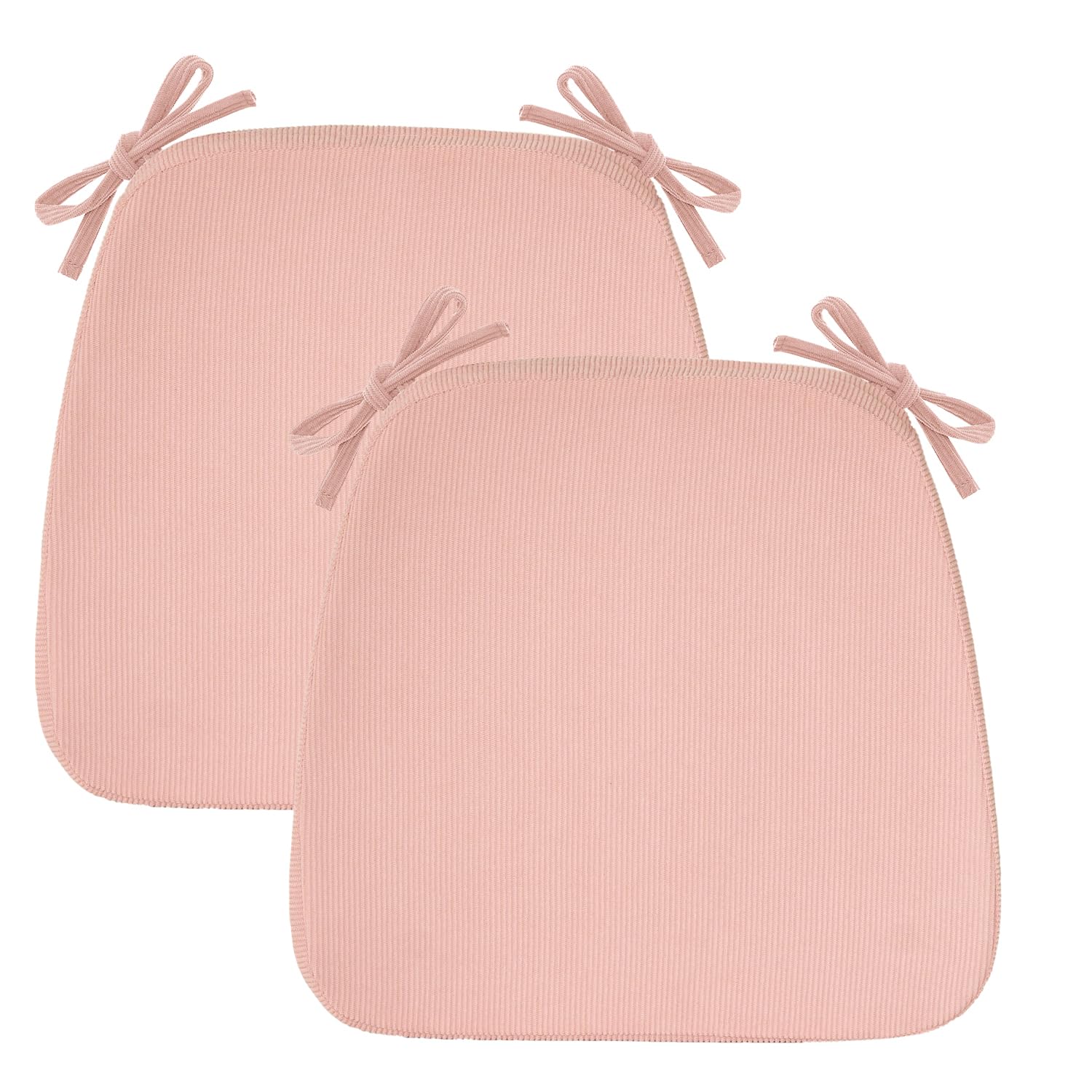 Photo 1 of Chair Cushions for Dining & Kitchen Chairs 2'' Thick High-Density Foam with Gel-Infused Non-Slip Removable Washable Cover Ties Comfortable & Breathable Seat Pads (Pink, 2 Count (Pack of 1))