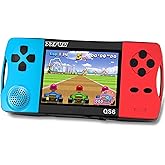 Handheld Games for Kids with 3.5" IPS Large Screen Built-in 216 Retro Video Games Portable Gaming Player with Rechargeable Battery Mini Arcade Electronic Toy Gifts for Boys Girls (Blue+Red)