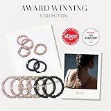 SLIP Silk Skinnie Scrunchies Set Black Pink Caramel 100% Mulberry Hair Ties 6 view 4