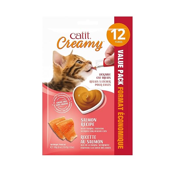 CATIT CREAMY LICKABLE CAT TREAT, HEALTHY CAT TREAT, TUNA, 12 PACK