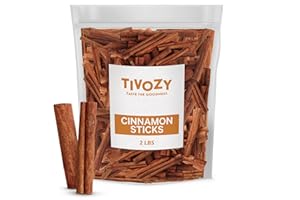 TIVOZY Cinnamon Sticks, 2lb Pack of Cinnamon Sticks Bulk, Ideal for Homemade Recipes and Natural Remedies, Long Lasting Sticks Whole for Professional Chefs and Home Cooks