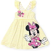 Disney Princess Minnie Mouse Frozen Elsa Girls Dress Ruffle Sleeveless Criss Cross Sundress Summer Clothes Baby to Toddler