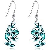 URONE Animal Earrings 925 Sterling Silver Squirrel/Frog/Duck/Opossum/Teddy Bear/Capybara/Red Panda Dangle Earrings Cute Animal Jewelry Gifts for Women
