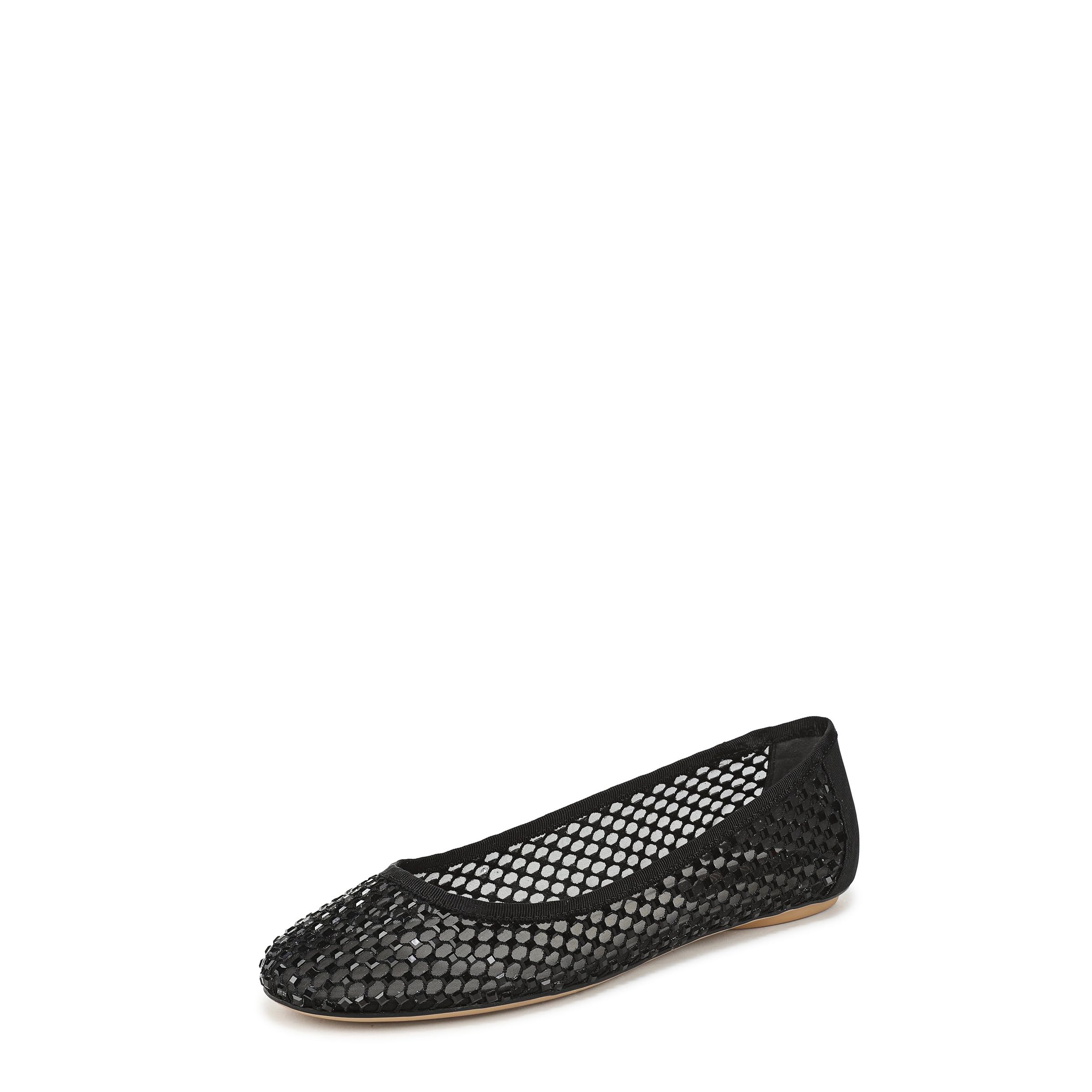 Franco Sarto Women’s Christina Ballet Flat Black Woven Mesh 8 W