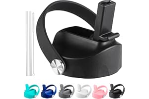 DBIW Straw Lid Compatible with 12 16 18 32 40 oz Wide Mouth Hydro Flask, Lids with Straw for Water Bottle Accessories, Replacement Straw Cap with Flex Handle for Hydroflask