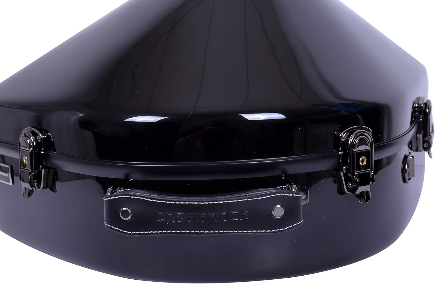 Crossrock French Horn Case, Fiberglass Hardshell Bell Detachable Hard Case With Backpack Straps, Black (CRF1000FHDBK): Musical Instruments